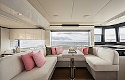 multiple areas for entertaining in salon of navetta 50