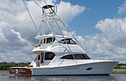 transom view of viking 82 enclosed bridge