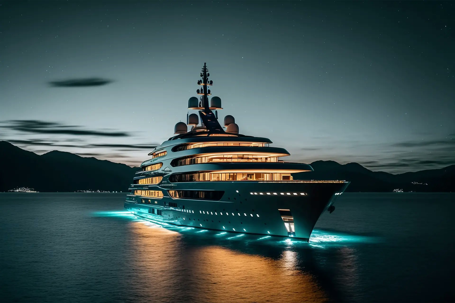 Yacht on the water